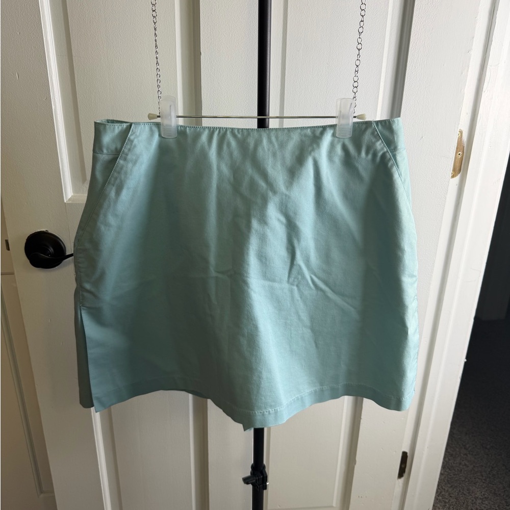 Adidas Sky Blue Skort with Pockets and Logo Size 12 Sporty